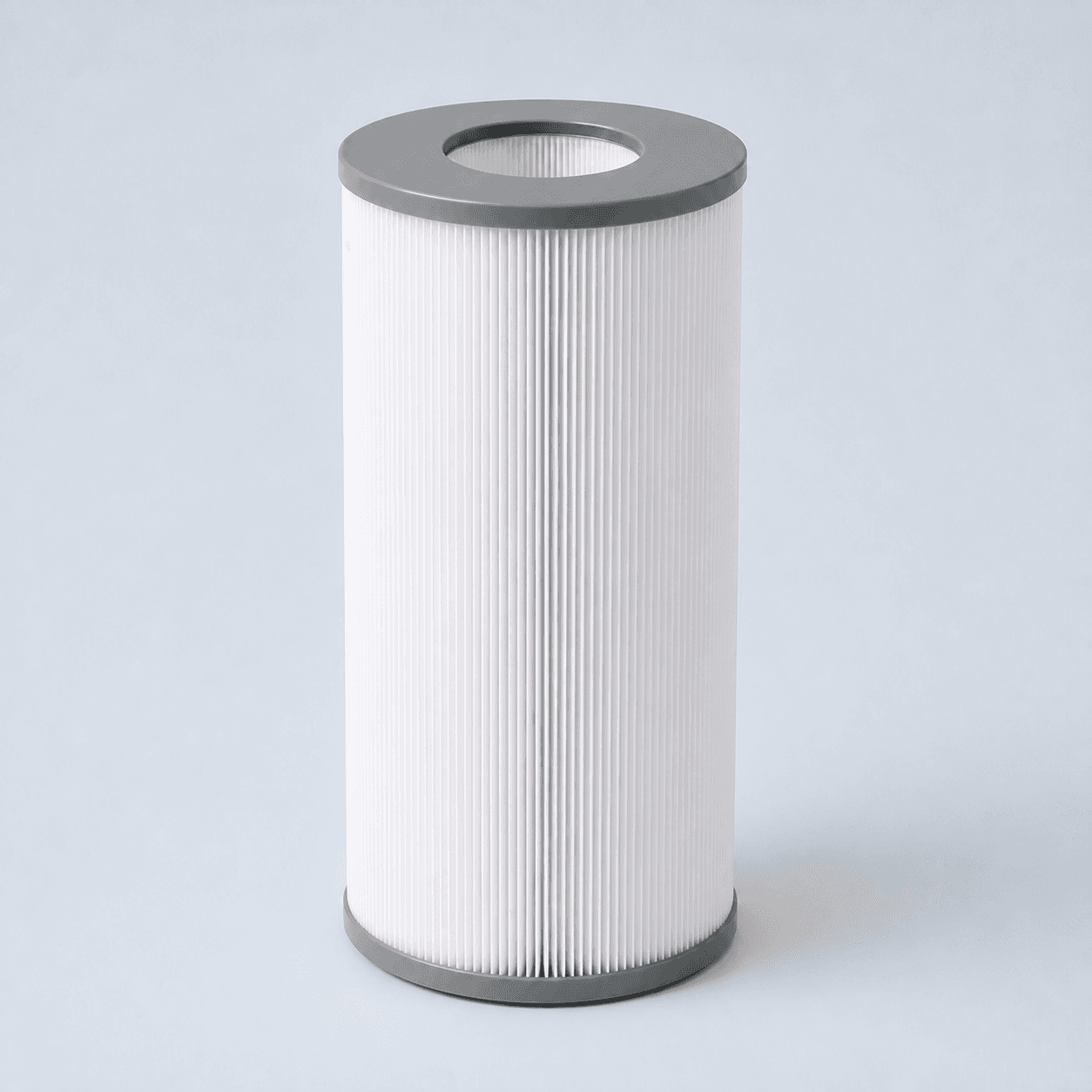 Unbranded illustration of a gray-capped CX150XRE pool filter cartridge