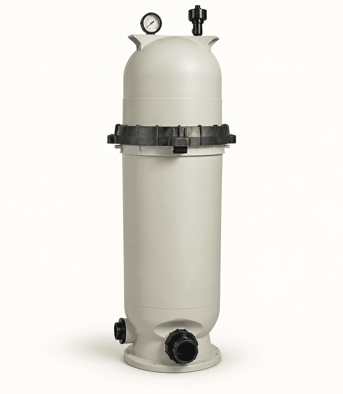 Unbranded illustration of Pentair Clean & Clear CC 200 pool filter housing